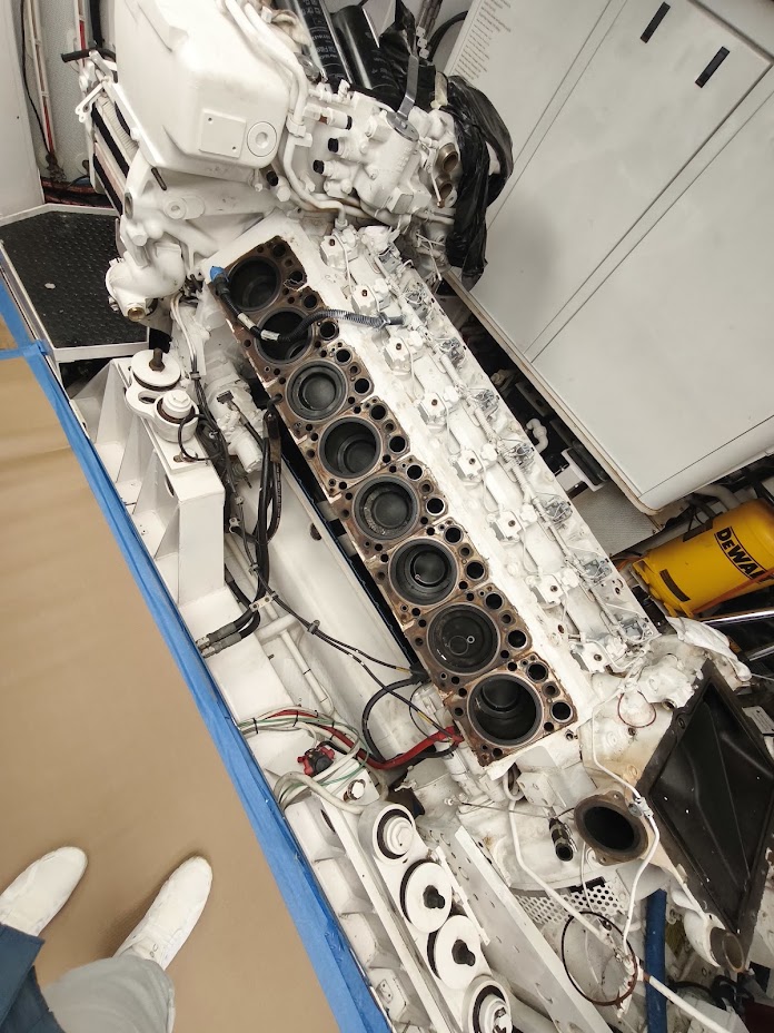 Major yacht engine repair